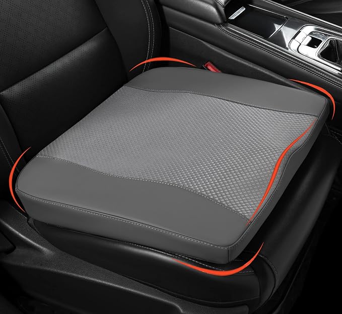 Lofty Aim Car Seat Cushion, Memory Foam Car Seat Cushions for Long Driving | Comfy Car Seat Pillow for Pain Relief, Driver Seat Cushion Adds Height, Butt Cushion for Car, Truck, Office Chair, Dark Gray by LoftyAim