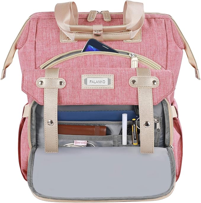 FALANKO Laptop Backpack for Women,Large Computer Backpack for 17 Inch Laptop, Water Resistant Teacher work nurse Doctor Bookbag - Image 5