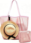 Beach Bag, Mesh Tote Bag for Women, Pool Bag for Travel, Shoulder Bag for Beach Picnic, Hobo Women Casual Foldable Handbag by XIAOLER
