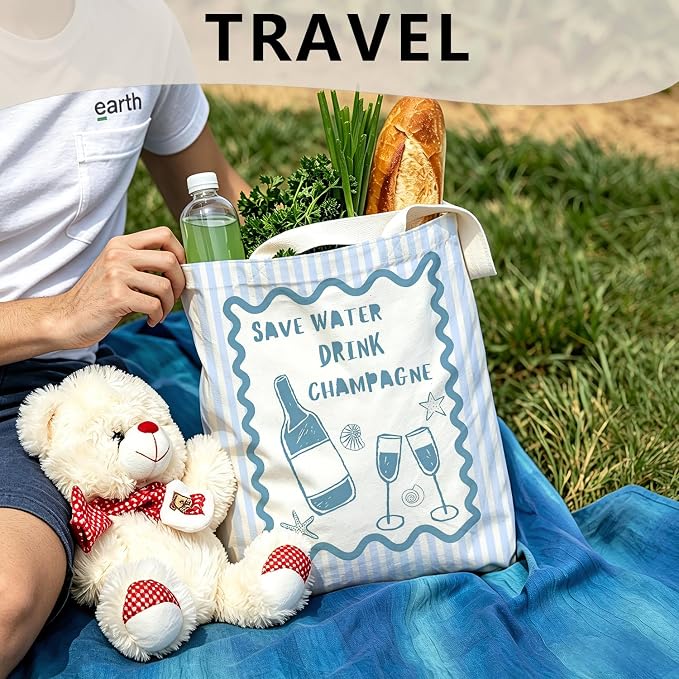 Summer Coastal Beach Canvas Tote Bag - Image 2