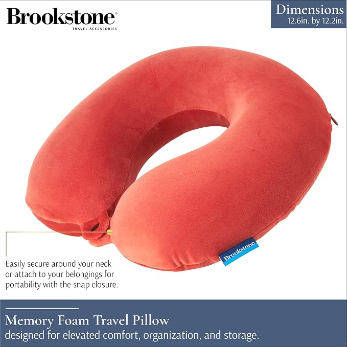 Brookstone Travel Neck Pillow Lightweight U-Shaped Memory Foam Pillow | Brookstone Travel Neck Pillow Lightweight U-Shaped Memory Foam Pillow - Image 2