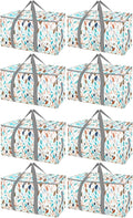 BALEINE 8-Pack Oversized Moving Bags with Reinforced Handles, Heavy-Duty Storage Tote for Clothes, Moving Supplies (Mosaic, 8-Pack) by BALEINE