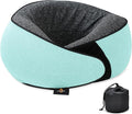 Travel Neck Pillow | Memory Foam Neck Pillow, New Portable U-Shaped Pillow with Neck Support, Washable Cover, Compact for Plane, Office, Bus, Train, Sofa, Nap–Includes Storage Bag - Cyan by Triphug
