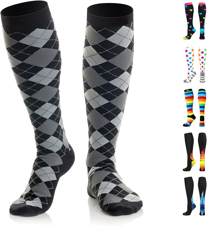 NEWZILL Medical Compression Socks for Women & Men, 20-30 mmHg Knee-High Support for Circulation, All-Day Comfort for Work Travel Running Cycling and Fitness by NEWZILL