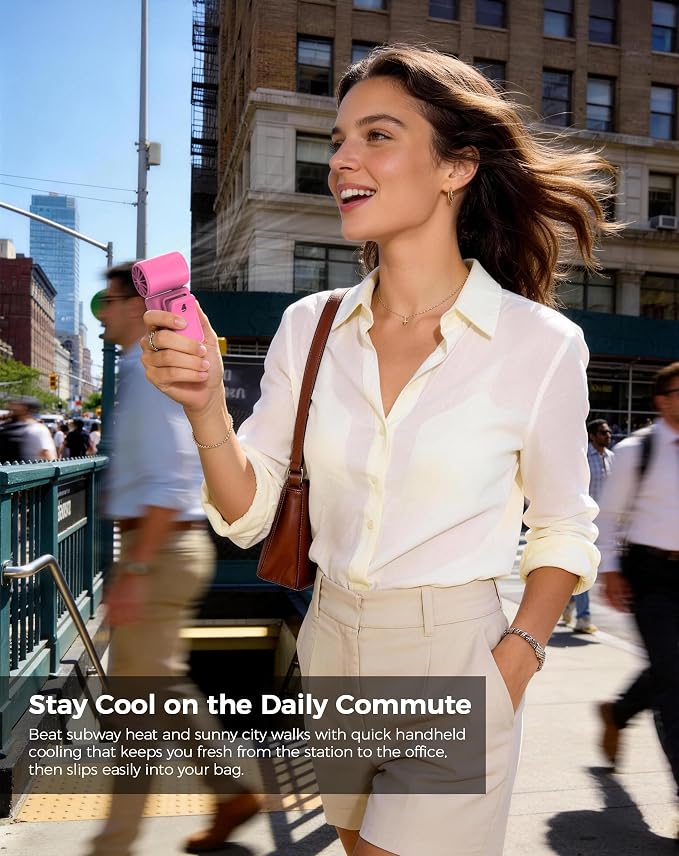 Hotsales Clip-On Portable Fan for Strollers, Handheld Turbo Fan for Travel | Small But Mighty Mini Fan, Detachable 360° Rotating Clip, LED Display, Rechargeable, Summer Outings, Gifts For Women And Men - Image 6