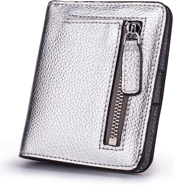 Small Leather Wallet for Women, Ladies Credit Card Holder RFID Blocking Women's Mini Bifold Pocket Purse by AINIMOER