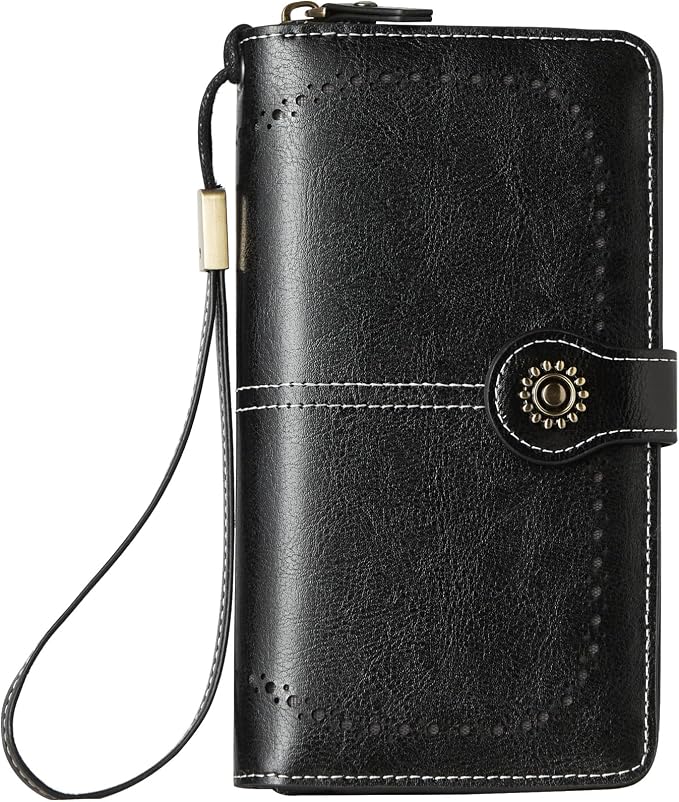 TFKGS Wallet for Women RFID Blocking Leather Large Capacity Card Holder Ladies Phone Clutch Travel Long Purse Wristlet | RFID Blocking - Image 7