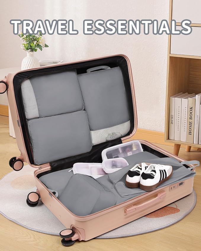 Compression Packing Cubes 11pc Set, Expandable Travel Organizers for Suitcases & Carry Ons, Durable Luggage Packing Bags for Travel Essentials Gray - Image 6