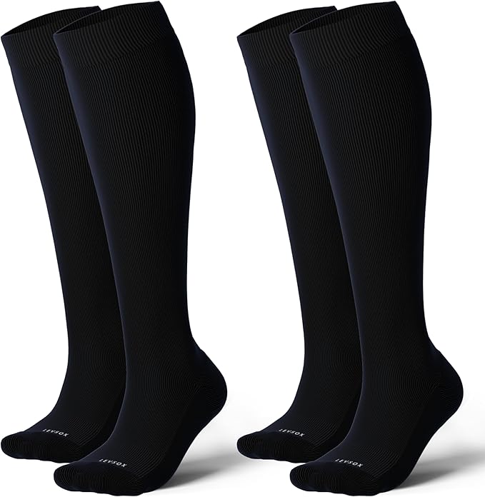 LEVSOX Cotton Compression Socks for Women&Men 20-30mmHg Knee High Cute Support Sock for Nurses Pregnancy Travel by Levsox