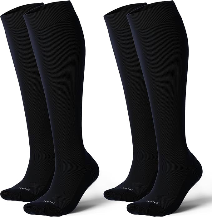 LEVSOX Cotton Compression Socks for Women&Men 20-30mmHg Knee High Cute Support Sock for Nurses Pregnancy Travel by Levsox
