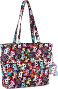 tokidoki Unicorno Foldable Tote Bag for Women, Canvas Tote Bags with Doll Portable Shoulder Handbag for school Work Travel by Tokidoki