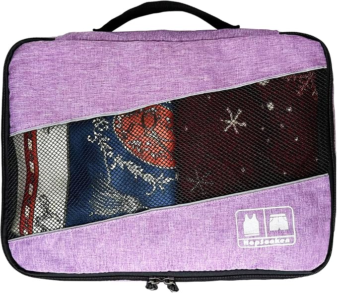 5 Set Packing Cubes for Travel Large Suitcase Luggage Organizer Bags Travel Accessories Vacation 4 Cubes 1 Laundry Pouch Bag - Image 5