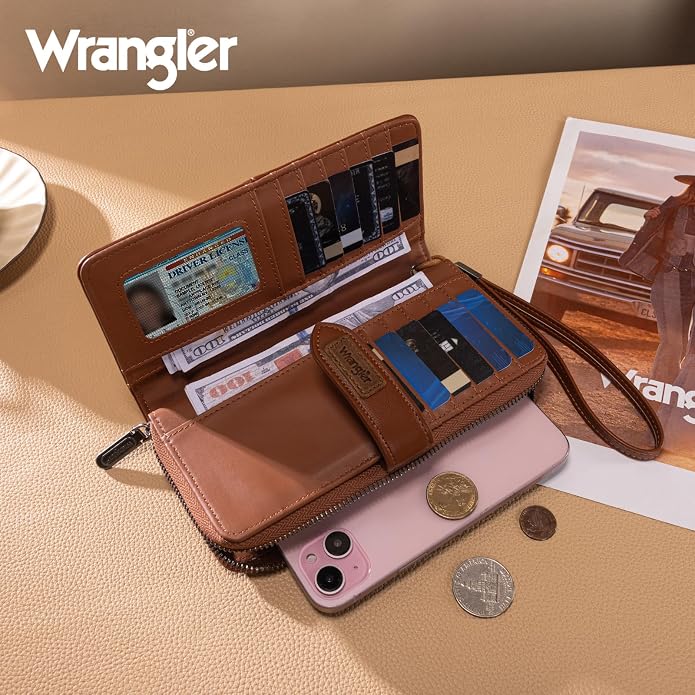 X Wrangler Women's Wallets Bifold Wristlet Wallets for Women Large Capacity Credit Card Wallet with ID Window - Image 2