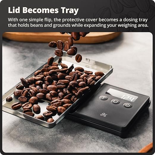 Greater Goods Digital Espresso Scale with 0.1g Precision, 750g Capacity | Precision Gram Scale for Dosing Shots, Real-Time Response, 6 Weighing Units, Instant Tare & Lid Doubles as a Weighing Tray - Image 4