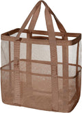 Tavaleu Mesh Beach Bag, Large Capacity Beach Tote, Multi Pockets, Sandproof | Mesh Material, Multiple Storage Pockets, Lightweight & Foldable Design, For Beach & Pool Use, Easy to Clean & Quick Dry by Tavaleu