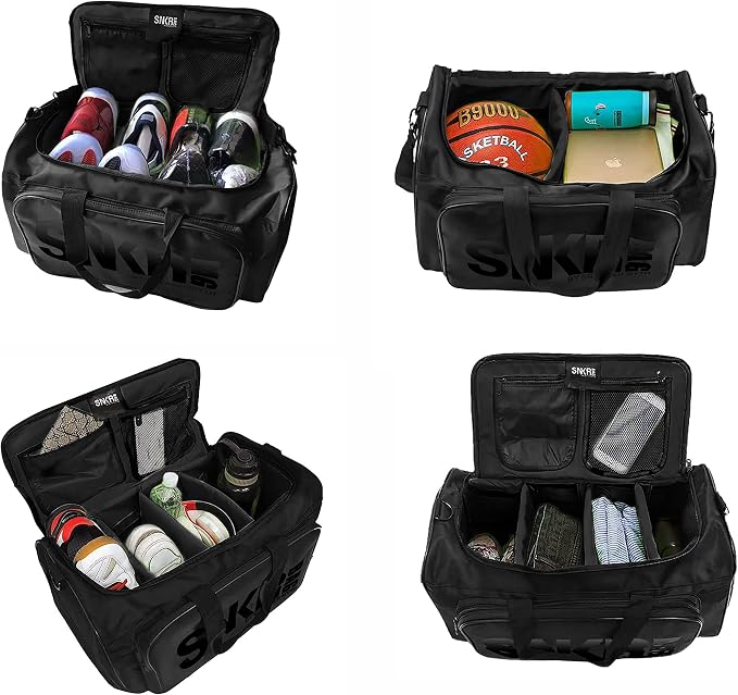 Sneaker Duffel Travel Bag for Men Shoe Bags for Travel Sneaker Bag Basketball Outdoor Sports Gym Bag Travel shoe bag With 3 Adjustable Compartment Dividers Travel Shoe Bags - Image 4