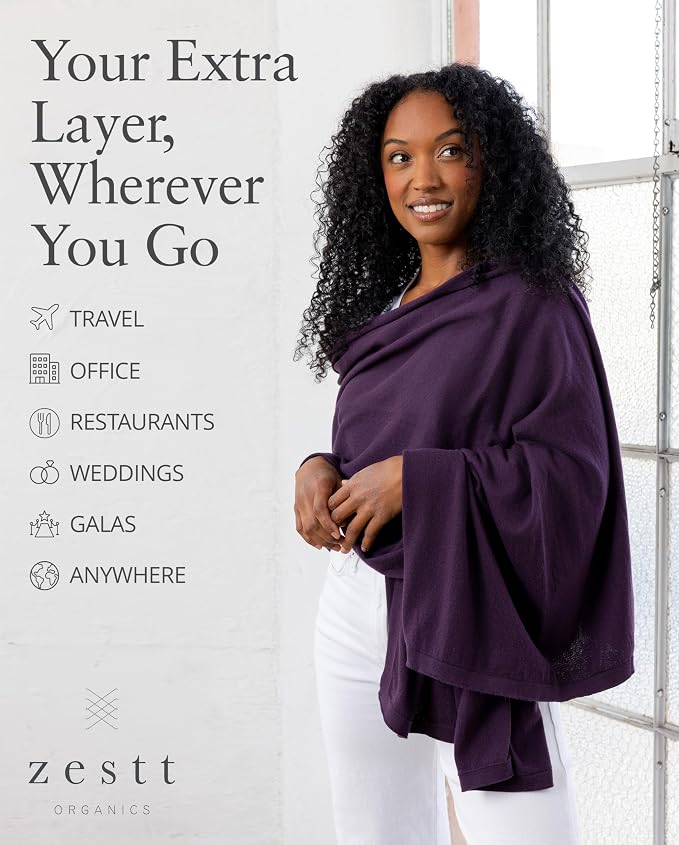 Dreamsoft Travel Scarf, Wrap and Shawl for Women, Organic Cotton - Image 2