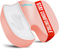 CushZone XL Memory Foam Seat Cushion for Office, Car & Wheelchair, Pink | U-shaped Coccyx Cutout, Contoured Design, Breathable Removable Mesh Cover, Non-Slip Base, Carry Handle by CushZone