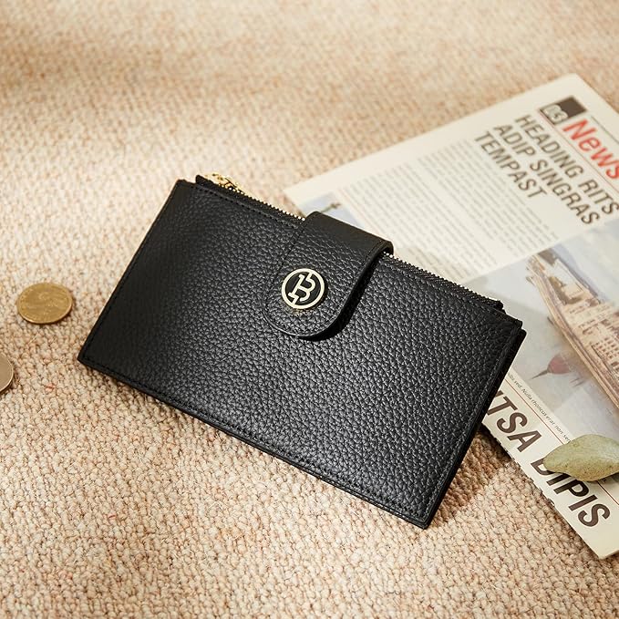 BOSTANTEN Leather Womens Wallet Large RFID Blocking Slim Card Holder | 16 Card Slots, 2 Zipper Pockets, Bifold, Long, Fits Most Purses, Organized Everyday Carry, Ladies Gifts, Black - Image 7