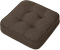 GOFORIT Chair Cushions,Tufted Shredded Memory Foam Chair Pads, Non-Slip Seat Cushions with Removable Cover,16'' x 16'', Brown by Unknown