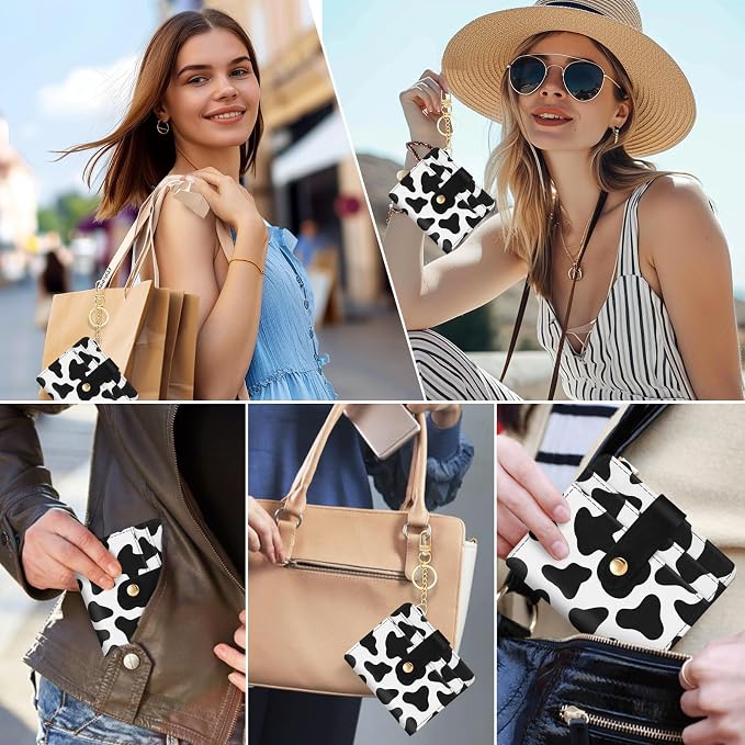 Jogjam Cow Print Rfid Women Wallet, Small Slim Thin Credit Card Holder | PU Leather Bifold Cash Zipper Coin Pocket ID Window, for Female Ladies Teen Girls Girly Gifts - Image 2