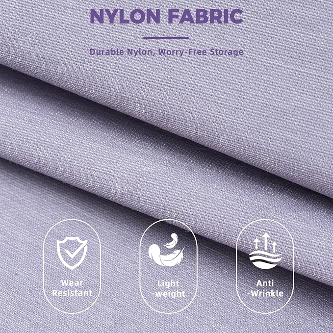 BAGAIL Lightweight Compression Packing Cubes for Travel, 6 Set,Dusty Purple | Salis Nylon Fabric,Anti-Tearing,Save Space,SBS Zippers,Packing List,PVC Tag Pocket,Custom Labels,Visible Mesh,Portable Handel - Image 4