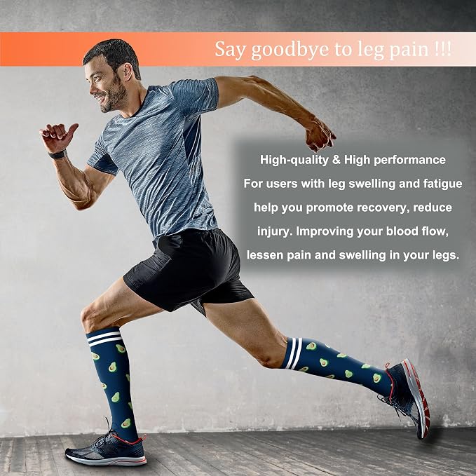 FEYHAY Copper Compression Socks (8 Pairs) 15-20 mmHg Circulation is Best Athletic & Daily for Men & Women, Running, Climbing - Image 2