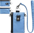 CHENSPRX Minimalist RFID Blocking Small Wallet with ID Window,WaterResistant Zip Id Case Wallet with Lanyard Keychain for Cards,Cash,Travel,Women,Men by CHENSPRX