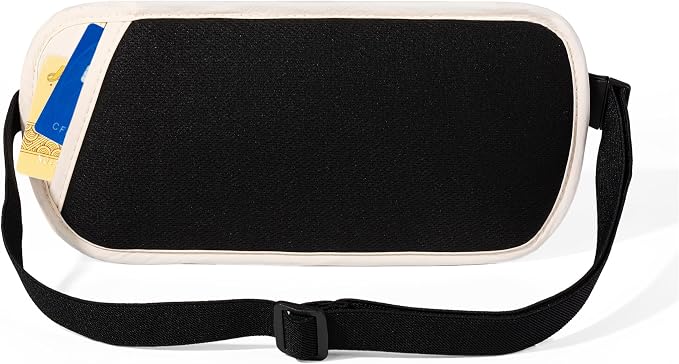 Money Belt - Slim Passport Holder RFID Blocking Travel Wallet Undercover Fanny Packs for Men Women - Beige - Image 6