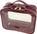 JAZD Clear Makeup Bag Toiletry Bag for Women Cosmetic Case Large Capacity Travel Make Up Bag Organizer Transparent Storage Compartment TSA Approved by JAZD