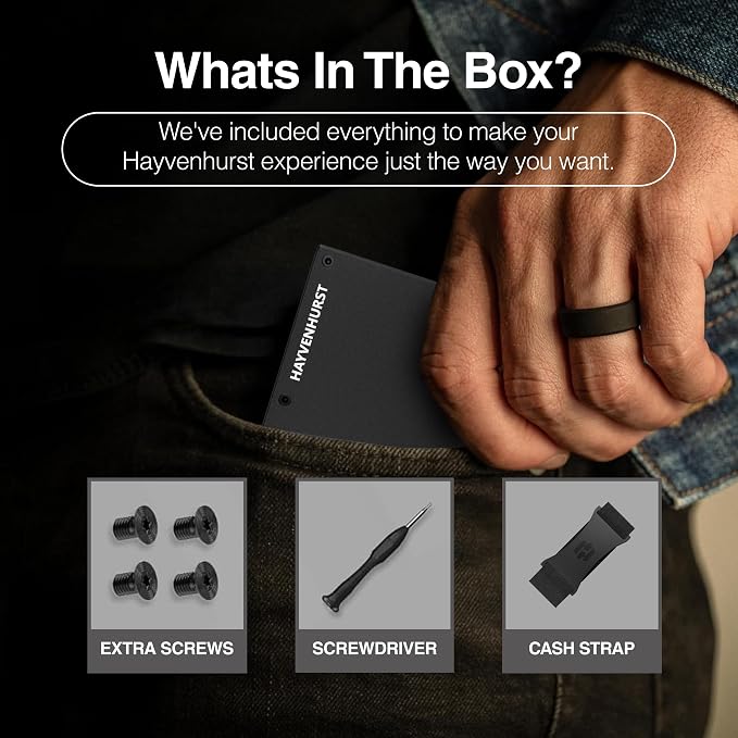 Wallet for Men - Slim RFID Blocking Metal Wallet with Cash Strap, Minimalist Front Pocket Credit Card Holder, Small Mens Wallet - Image 7