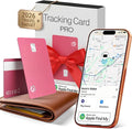 SPOTMINDERS Apple MFi Certified Credit Card Wallet Tracker PRO Pink (iOS Only) Travel Essentials for Women Works with Apple Find My Rechargeable Tracking Card IP68 0.07in Slim Item Finder for Passport by Spotminders
