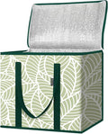 BALEINE 1Pk Insulated Reusable Grocery Bags, Collapsible Cooler Bag for Groceries, Heavy Duty Large Insulated Bag (16''x9''x13'', Antique Foliage) by BALEINE