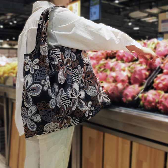 2-Piece reusable grocery bags,shopping bags,grocery bags Reusable Shopping 60+Pounds Capacit, Foldable, - Image 3