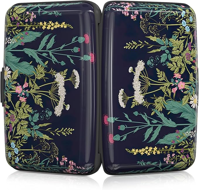 Rimilak Aluminuml Credit Card Holder,Daisy Flower | Mini Credit Card Wallet RFID Blocking Slim Metal Hard Case for Women Men - Image 5