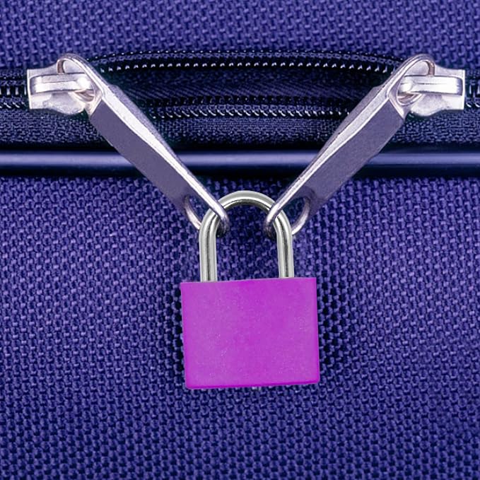 5Pack Suitcase Locks with Keys, 23mm Small Luggage Padlocks Multicolor, Solid Brass Mini Padlocks for Suitcase, Luggage, Travel Bag, Backpack Zipper, Jewelry Box, Diary Books, Drawer, Toolbox - Image 7