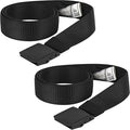 2 Pack Money Belts for Travel, Anti-Theft Hidden Waist Wallet with Zippered Security Pockets, Adjustable Nylon Belt for Men & Women Under Clothes (Black)​ by LUEXBOX