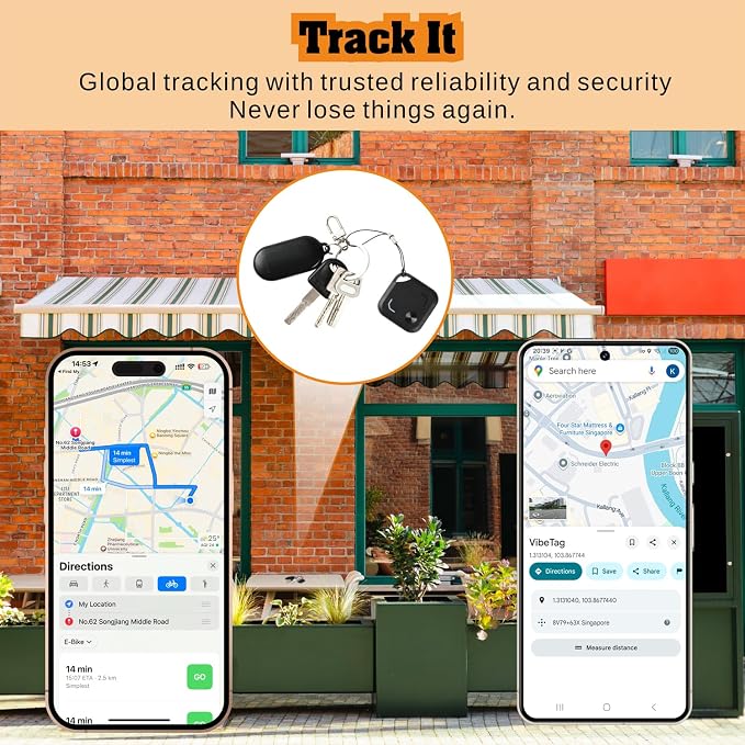 Reyke Dual-System Bluetooth Tracker Tags for Android & iOS, 4 Pack | Works with Apple Find My or Google Find Hub, Dual-System Bluetooth Item Finder for Keys, Luggage, Backpacks and Wallets - Image 5