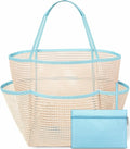 Cruise Essentials Beach Bag for Women, Mesh Tote with Detachable Pouch | Chic Design by Yeendibo