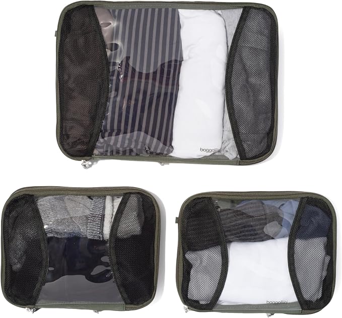 Baggallini Compression Cube 3-piece set - Lightweight Compression Packing Cubes for Travel - Image 5
