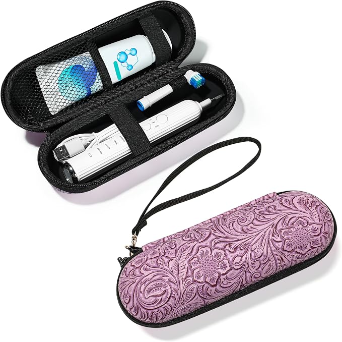 Electric Toothbrush Travel Case, compatible with Oral-B/Oral-B Pro 1000, 1500, 5000, 7000, 7500, 6000, 9600; Philips Sonicare 4100, 5100, 1100, 6100, 5300; Oral-B iO electric toothbrush by Unknown