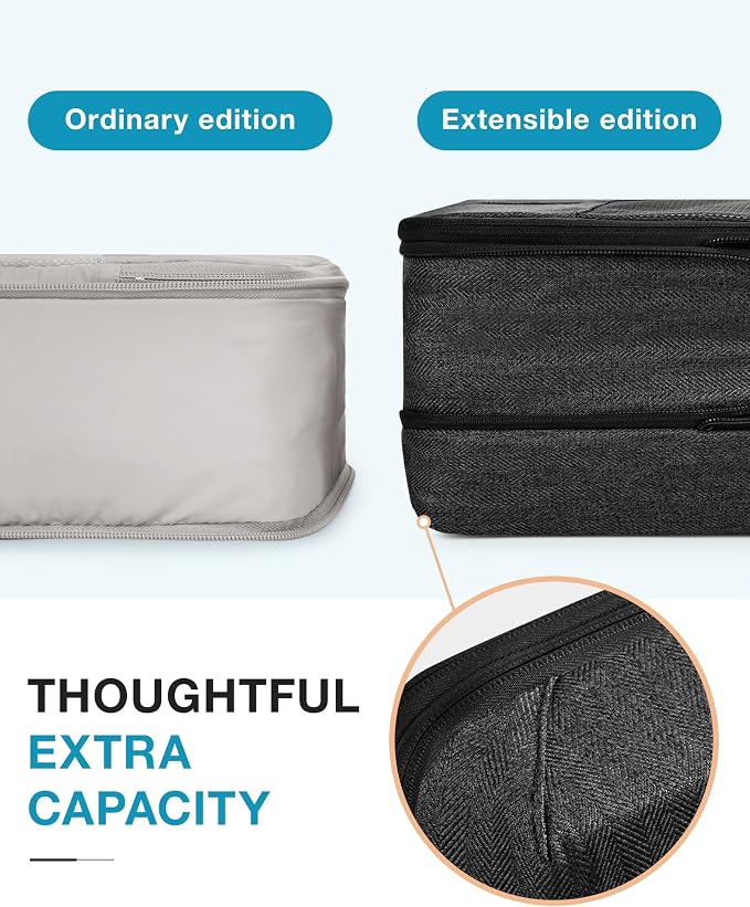 BAGSMART Compression Packing Cubes for Travel, 4 Set Luggage Organizer Bags | Fits 20/24/28in Carry-On Suitcases, Compressible Bags Streamline Cruise Travel Essentials, Sturdy Handles, Machine Washable - Image 4