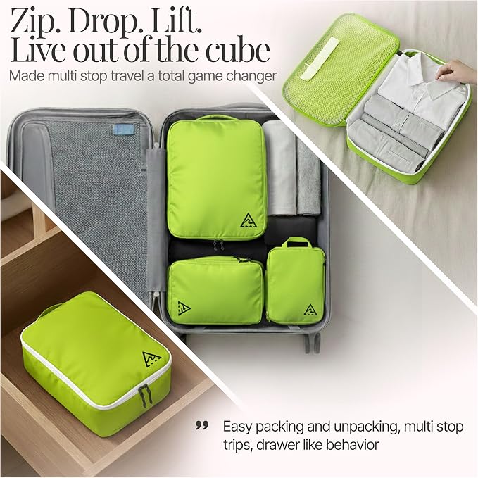 8-Piece Luxury Compression Packing Cubes & Bags for Travel – Maximize Space in Luggage with HybridMax Double-Capacity Design, 50 Luggage Tags, Deluxe Set, Lifetime Satisfaction Suitcase Organizer Bags - Image 4