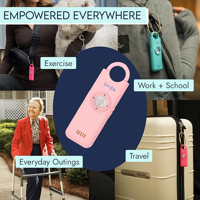 She’s Birdie 3.0 New Version – The Original Personal Safety Alarm for Women by Women–Loud Siren, Flash Light and Rechargeable Battery in a Variety of Colors (Lavender Purple) - Image 5