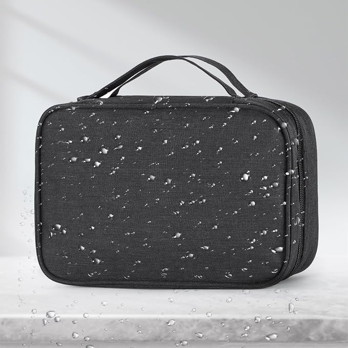 Compact Travel Toiletry Bag, Waterproof Hanging Shower Organizer | Portable Foldable Wash Pouch with Hook, for Women & Men Bathroom/Shaving/Camping, Space Saving Design - Image 4