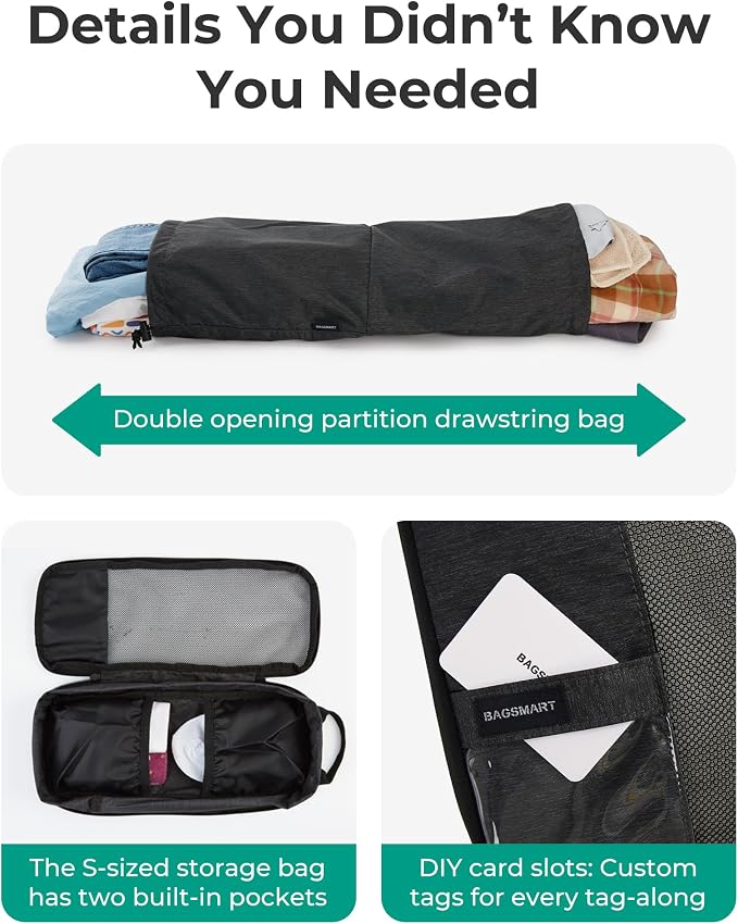 BAGSMART Compression Packing Cubes for Travel Essentials | 14 Set /6 Set /4 Set/2 Set, Lightweight, Durable - Image 4