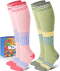 Thick Soft Cotton Compression Socks | 2 Pairs 15-20mmHg Cushioned Soft Breathable Comfortable Knee High Compression Socks for Women Men, Pregnancy Travel Nurse by Lalapapa