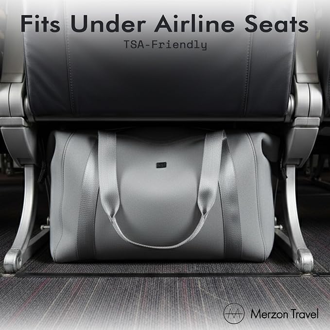 Tomorrow Duffle | 18L | NTB-714 Silver | Weekender Carry-On, Travel Bag, Trolley Sleeve, Sturdy Neoprene & Nylon, Personal Item, Fits Under Airline Seat, TSA Friendly - Image 5