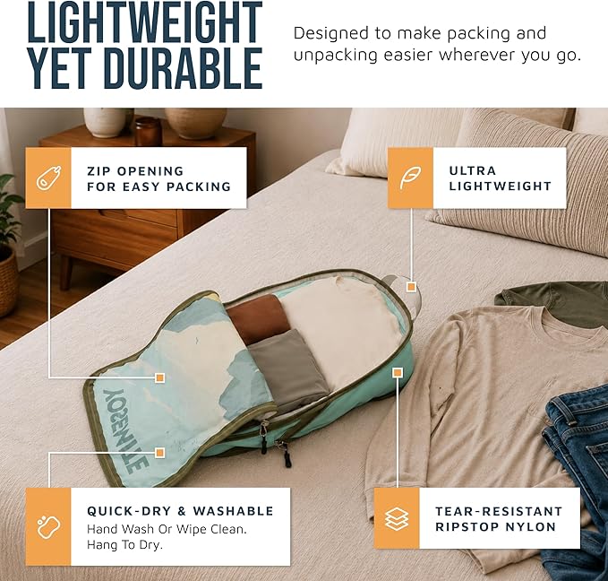 TRIPPED Travel Gear Large Compression Packing Cubes 7-Piece Set for Travel - Image 3