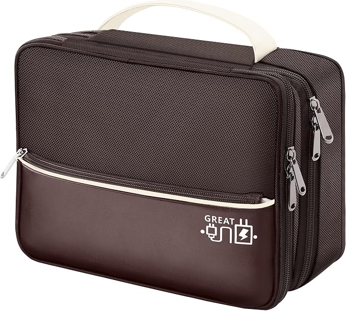 SELLYFELLY Electronics Travel Organizer, Double Layer Cable Organizer Bag Watreproof Electronics Accessories Storage Bag for Cord, Charger, Phone, Power Bank, Kindle, Hard Drive - Image 8